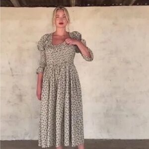 Doen Cream Floral Maxi Dress